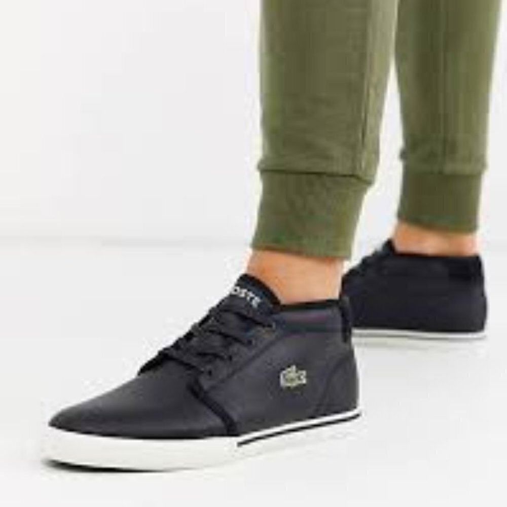 Lacoste Men Leather Boots Size 8.5